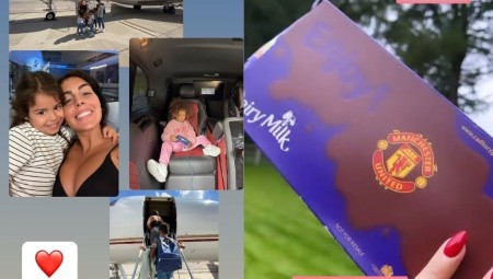 صديقة كريستيانو تصل إلى مانشستر على متن طائرته الخاصة.. واليونايتد يحتفل بحضورها