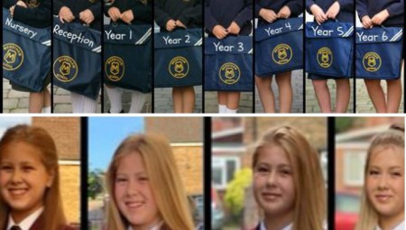 أم تلتقط الصورة ذاتها لابنتها مع بداية أول يوم دراسي لـ 10 سنوات متواصلة