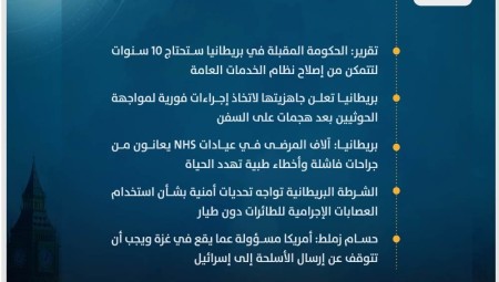 موجز أخبار بريطانيا من موقع ومنصة عرب لندن/ الاثنين: 1 كانون الثاني/ يناير 2024