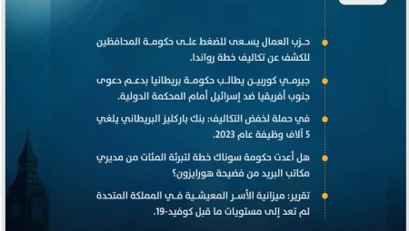 موجز أخبار بريطانيا من موقع ومنصة عرب لندن/ الثلاثاء: 9 كانون الثاني/ يناير 2024