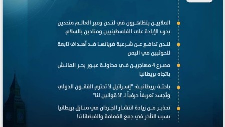 موجز أخبار بريطانيا من موقع ومنصة عرب لندن/ الأحد: 14 كانون الثاني/ يناير 2024