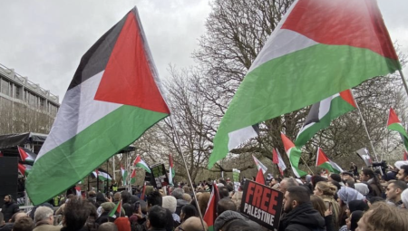 متظاهرون بريطانيون: الفلسطينيون يعانون لأن شخصًا ما قرر أن يحتل أرضهم 