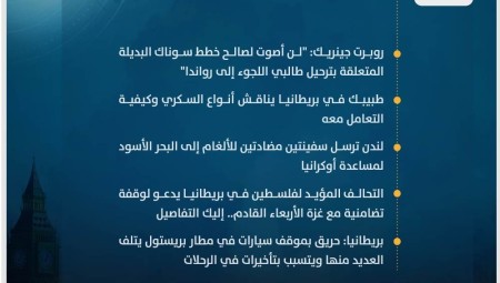 موجز أخبار بريطانيا من موقع ومنصة عرب لندن/ الاثنين: 11 كانون الأول/ديسمبر 2023