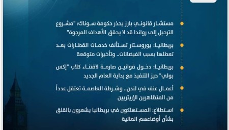 موجز أخبار بريطانيا من موقع ومنصة عرب لندن/ الأحد: 31 كانون الأول/ديسمبر 2023
