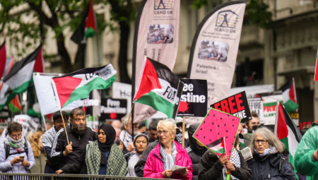 توقعات بحضور حشود ضخمة في مسيرة مؤيدة لفلسطين قبيل مؤتمر حزب العمال