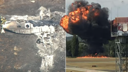 تحطم طائرة طبية بعد لحظات من إقلاعها في لندن ساوثيند ومصرع طاقمها